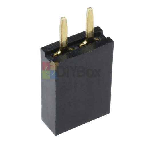 50PCS 2.54mm Header 2 Pins Pitch PCB Single Row Socket Female | eBay