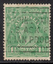 Australia Stamp Scott 25 Used 1 1/2p King George V Watermark 9