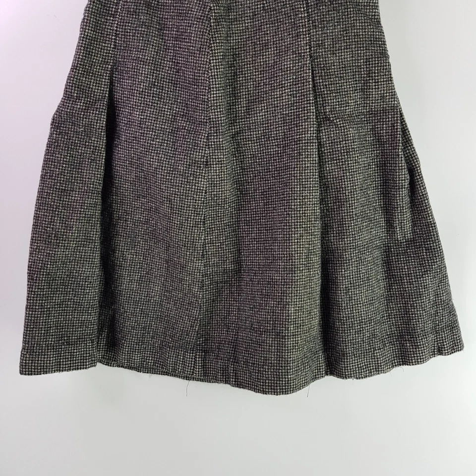 Falda de lana pata de gallo New Yorker para mujer talla 10 gris plisada línea A hasta la rodilla Foto 3 de 4