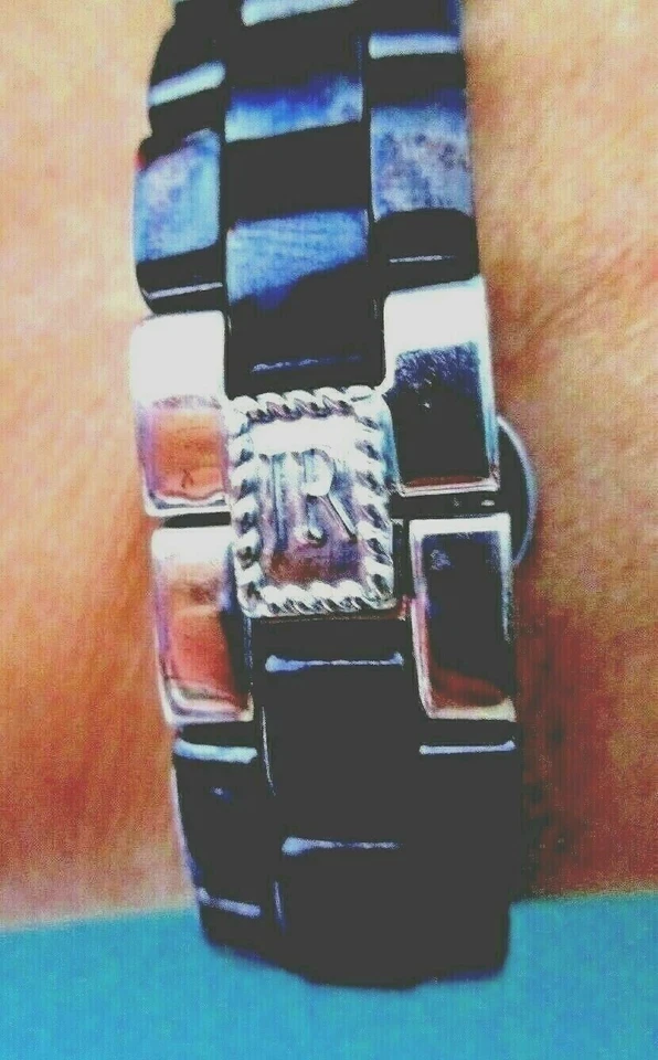 Judith Ripka Black Ceramic Stain-Steel Watch Sz EXTRA SMALL w Gift Box - Image 3 of 4