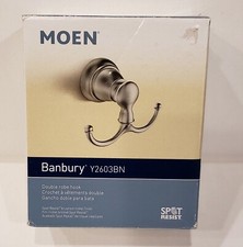 MOEN Banbury Double Robe Hook in Spot Resist Brushed Nickel Y2603BN