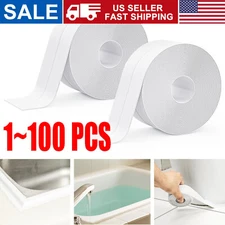 10.5FT PVC Self Adhesive Caulk Sealing Strip Tape For Kitchen Wall Sink Toilet