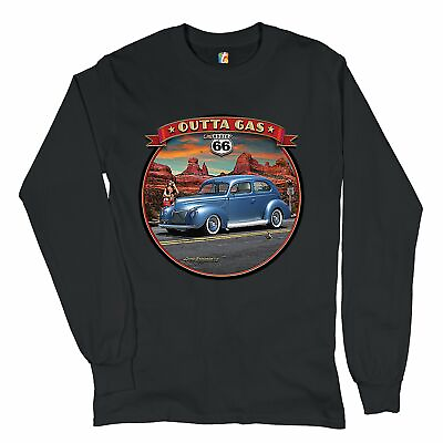#ad Outta Gas on Route 66 Long Sleeve T shirt The Mother Road Retro Vintage $24.95