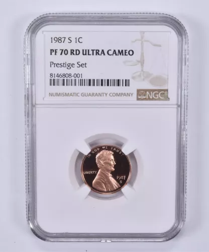 1987-S Lincoln Memorial Cent Prestige Set PF70 UCAM NGC Brown Label