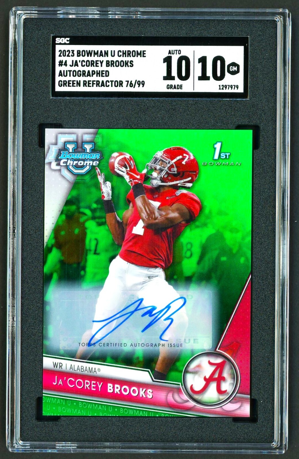 BRYCE ELDER BOWMAN 1ST GOLD WAVE PSA10 2023 Bowman Chrome Draft