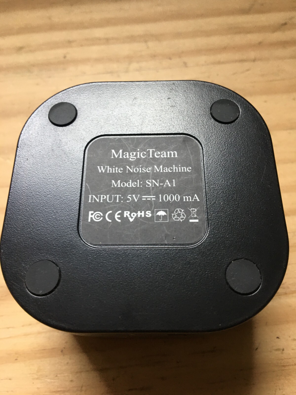 Magicteam White Noise Sound Machine Natural Soothing Sounds Model SN-A1 Black