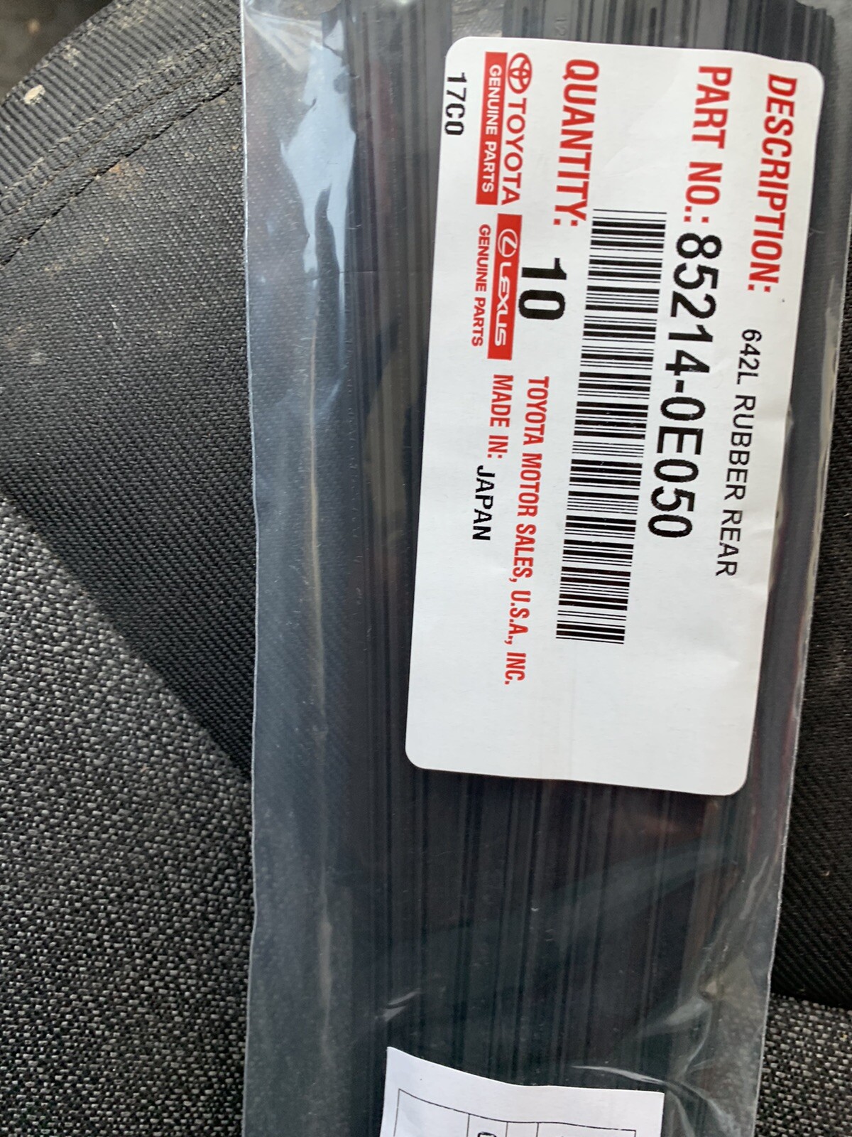 3Pc Genuine Toyota Wiper Blade Refill Rear 852140E050 For Prius 0915