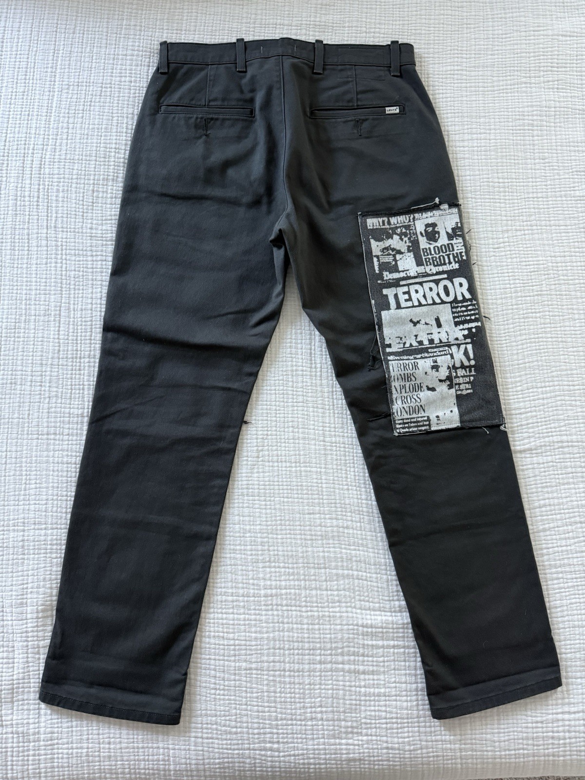 Custom Punk / Grunge Patchwork Levi’s Black Pants - image 2