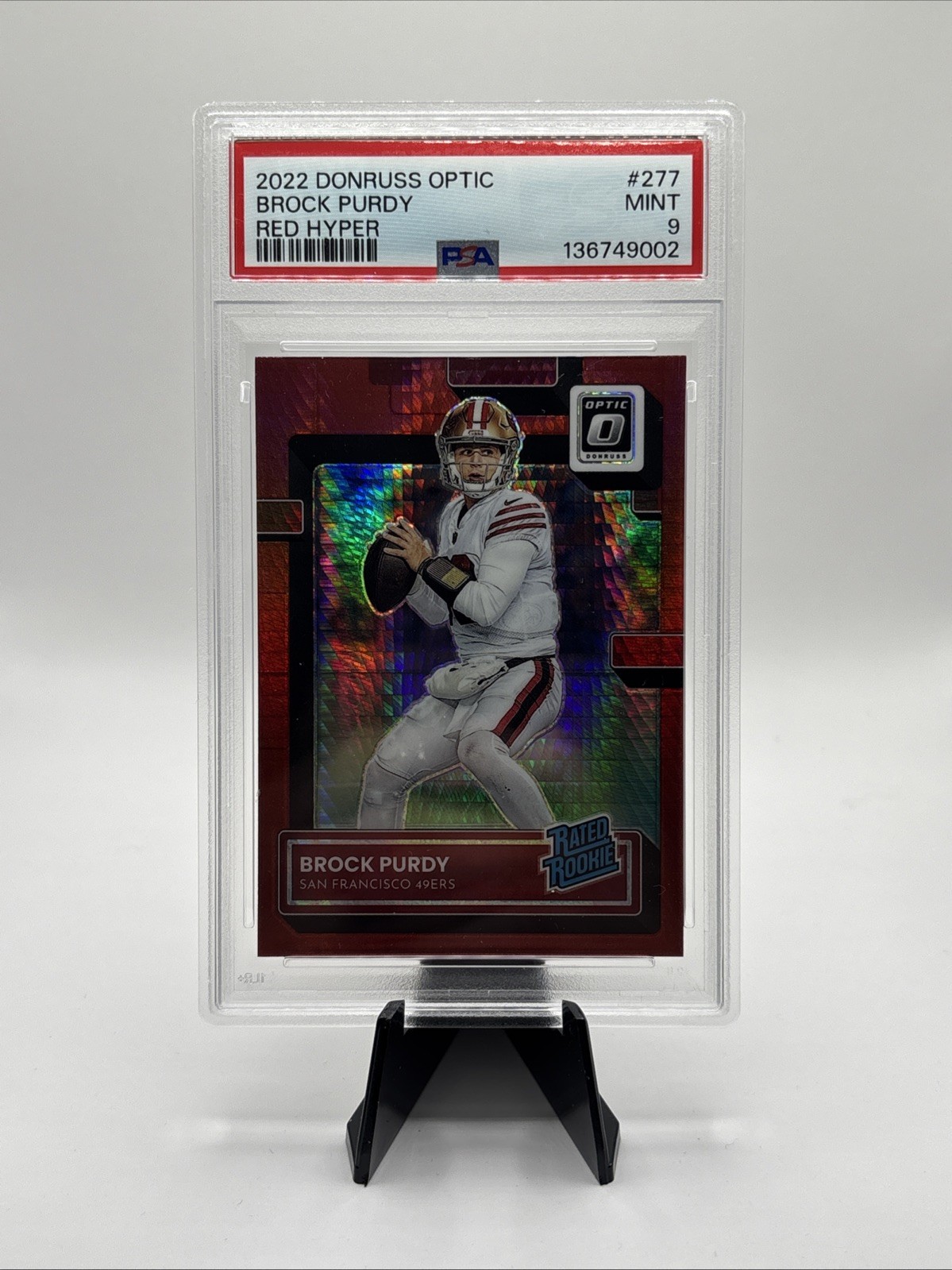 2022 Panini Donruss Optic - Rated Rookie Brock Purdy #277 Red Hyper Prizm (RC)