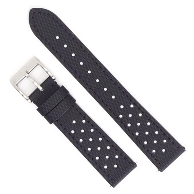 Rallye Uhrenarmband 18 22 mm Segeltuch & Leder Schnellverschluss Uhr Ersatzband