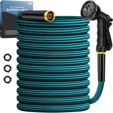Garden Hose 50ft, Non-Expanding Water Ultra Lightweight, Blue 