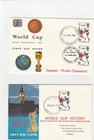 1966 GB FOOTBALL WORLD CUP COVERS X4 DIFFERENT / 1966-70 COVER