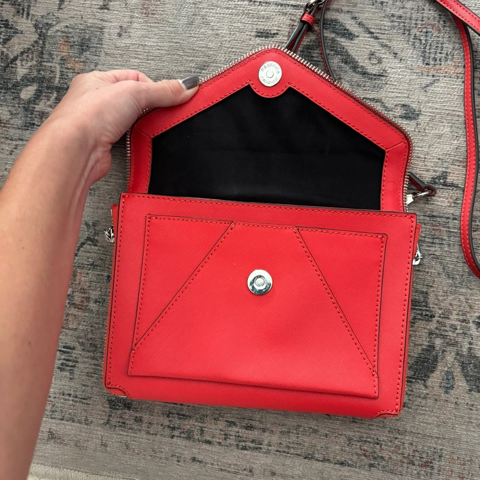 Mini bolso sobre rojo/naranja Rebecca Minkoff Marlowe  Foto 4 de 4