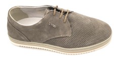 Igi & co 1105211 Shoe Lace Up Suede Micro Perforated Pewter Rubber Sole S