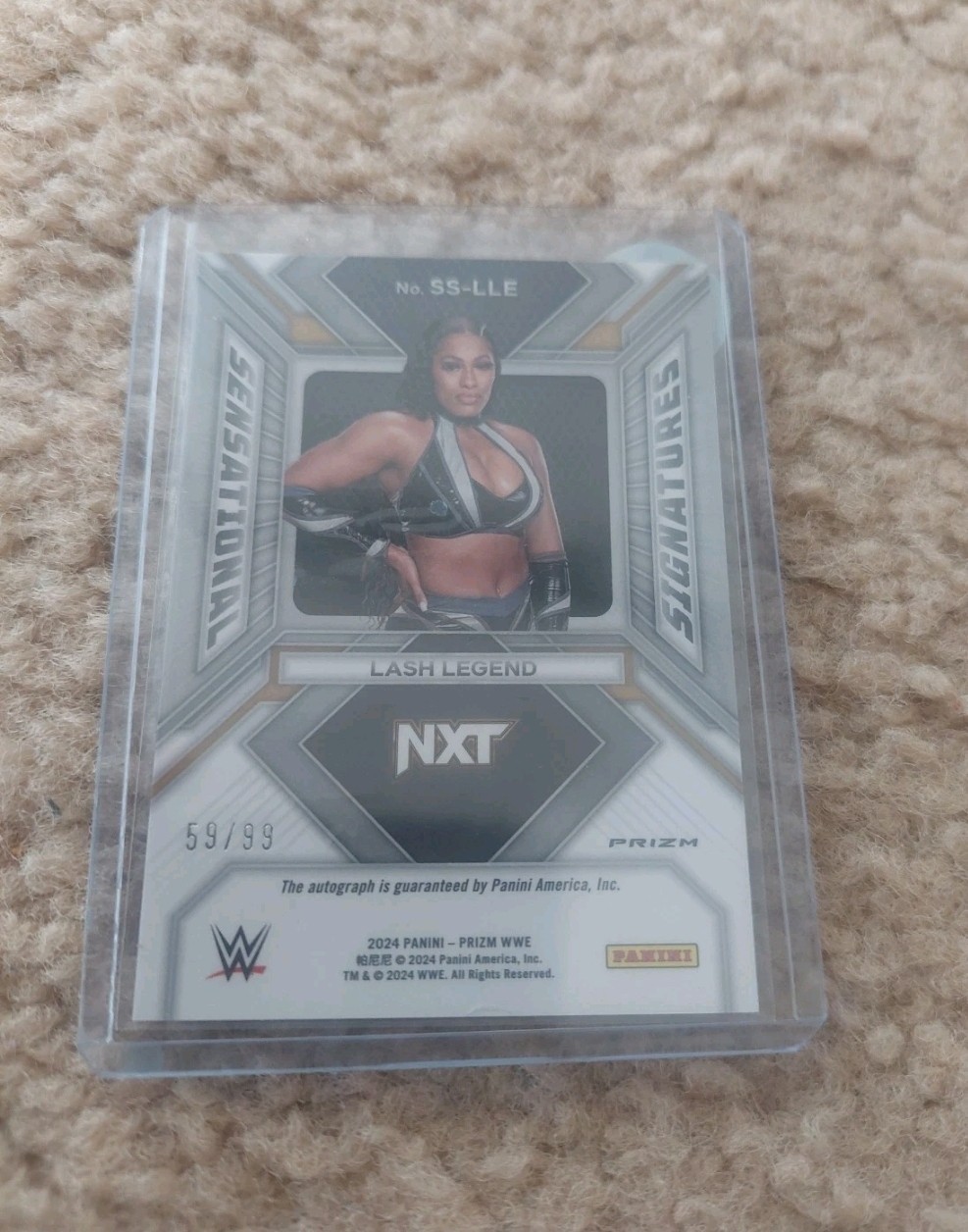 Lash Legend 2024 Panini WWE Autographed Card /99 view 4