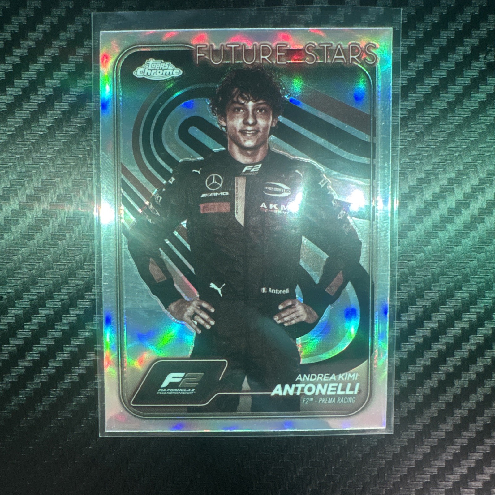 2024 Topps Chrome Formula 1 - F2  Andrea Kimi Antonelli #22 Sepia Refractor (RC)