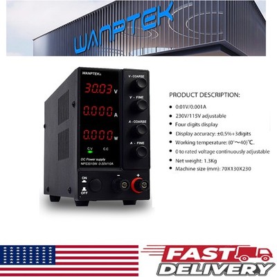 30V 60V 6A 10A Adjustable DC Power Supply Lab Variable Regulated Bench Switching