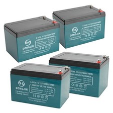 4 Pack 6-DZF-12 6-DZM-12 12V 12Ah Battery for Electric tricycle, Trike, Scooter