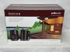 Polk Audio Atrium 6 Outdoor Pair of Speakers - Black - NEW