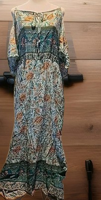  Vtg Peasant Style Maxi Dress Boho Prairie Cottagecore Country Whimsy Grunge 
