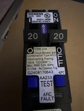 Siemens Tandem CAFCI Type Circuit Breaker 20-Amp 120-V Flexible w/ Single Pole