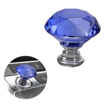 Car Start Button with Push-to-Start Rocker Lever, Engine Diamond - Blue