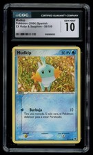 CGC 10 GEM MINT Pokemon Spanish Mudkip 59/109 EX Ruby & Sapphire on eBay