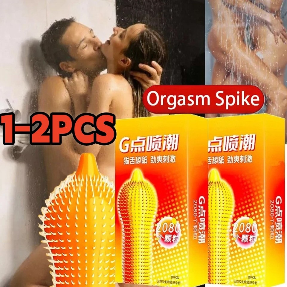 1-2X Naturlatex-Spike-Kondome – Extra Stimulation, erhöhtes Vergnügen für Paare