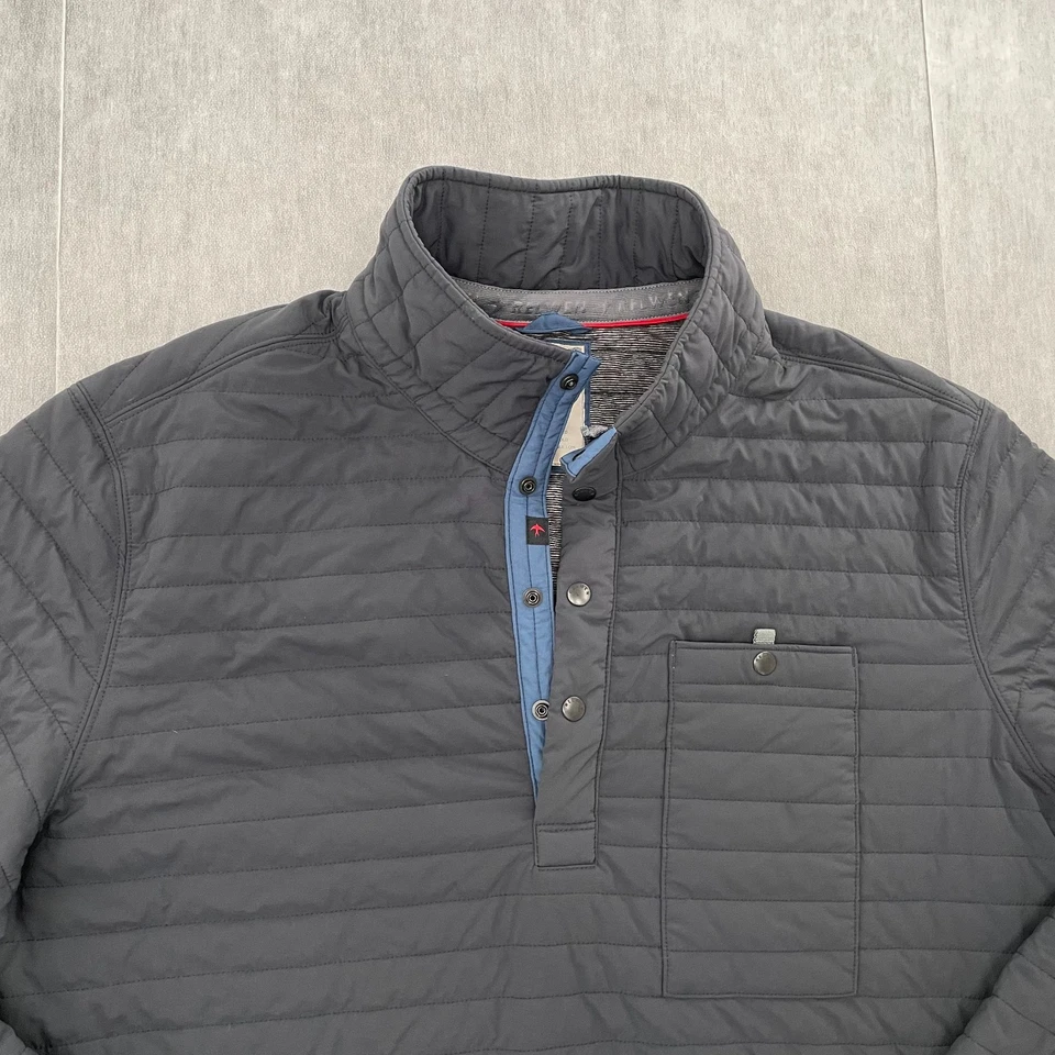 Relwen Jacket Adult Large Gray Windzip Popover Quilted Pullover Huckberry Mens L - Image 3 of 4