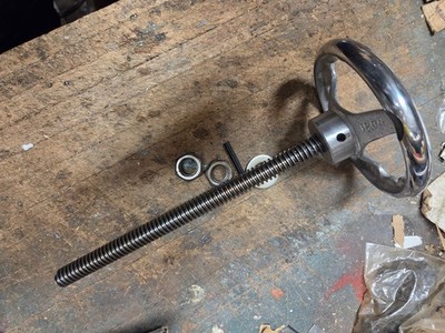 Moxon Vise Hardware Kit with 1 12'' Long screw, handwheel,(see photo), 2 nuts