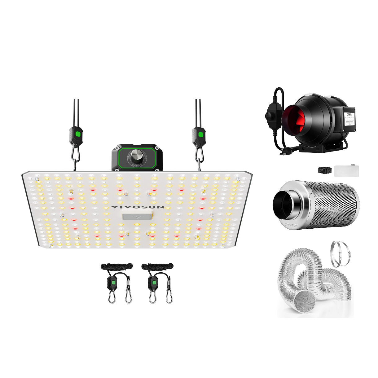 Combo 4"/6"/8" Inline Fan Kit For 2x2ft Indoor Plant