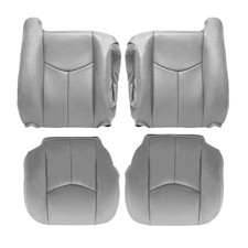 4-Piece Front Seat Cover Set for Chevy Silverado Tahoe Suburban GMC Gray