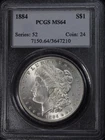 1884 $1 Morgan Dollar PCGS MS64