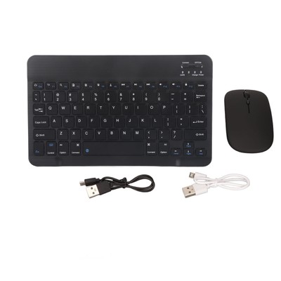 Wireless Keyboard Mouse 2.4G BT Dual Mode Rechargeable Portable External Sile CB