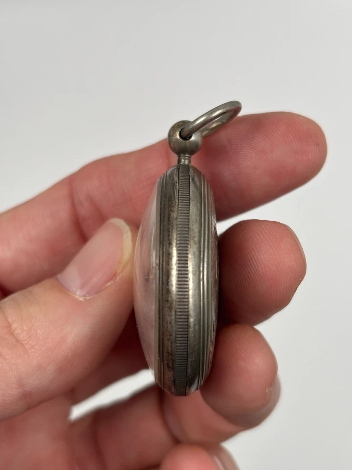 Ancienne Montre Gousset en Argent Mouvement Coq - Photo 4/4