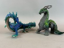 Green Forest Blue Water Fantasy Dragon Figures Safari Ltd. Mythical Preowned