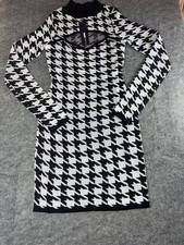 Sweater Mini Dress Black And White Size Small Fashion Nova 