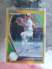 2021 Panini Prizm Baseball Draft Picks Logan Henderson Gold  Refractor 10/10