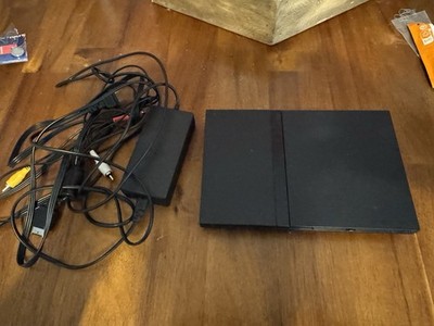 PS2 SCPH-77001 Black Slim Console - FOR PARTS REPAIR Not Reading Game Discs