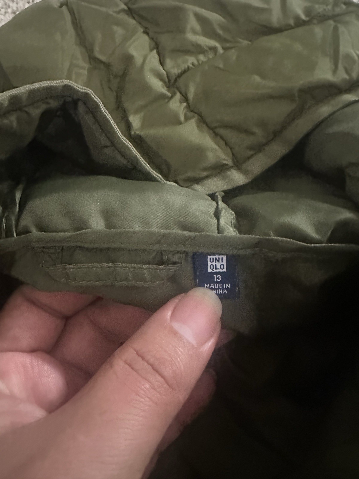 Uniqlo Light Green Puffer Hooded Jacket Size Small Womens thumbnail 4