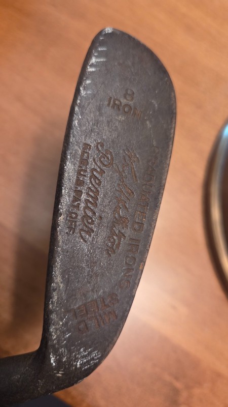 Vintage 1920's Hickory Shaft Golf Club Wright & Ditson Premier 8 iron