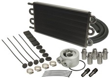 Kit de enfriador de aceite de motor de aluminio/cobre Derale 15502 6 pasos 7000 adaptador sándwich