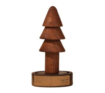 Exquistite Walnut Wood Aromatherapy Diffuser for Home Car, Decor, Pine 