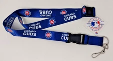Chicago Cubs Breakaway Lanyard Blue Double Sided Logo MBL Fan Gear New with Tags