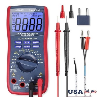 Digital Multimeter AC DC Voltage Current Resistance Tester W/ Backlit Display US