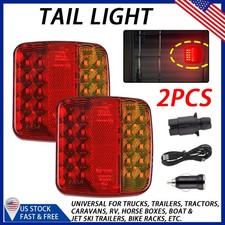 Red+Yellow+White LED Magnetic Wireless Tail Lamp Trailer Truck Tractor Boat EPPH