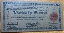1945 Philippines - Negros 20 Peso Emergency Currency