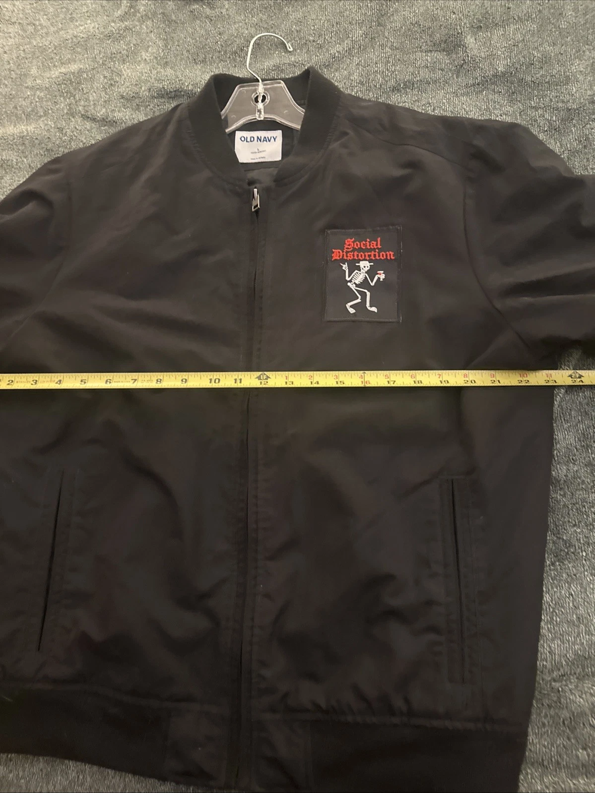 Social Distortion Jacket Embroidered Rockabilly Custom Old Navy Bomber Patch image 5