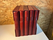 5 Lindner Binder rot mit Schuber leer (35225)