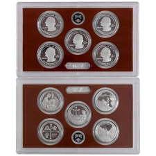 2019 S Parks Quarter ATB Proof Set Gem DCam No Box or COA 5 Coin CN-Clad US Mint